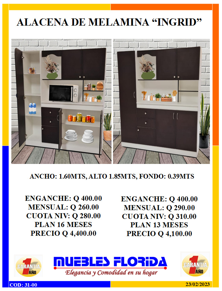 ALACENA DE MELAMINA INGRID